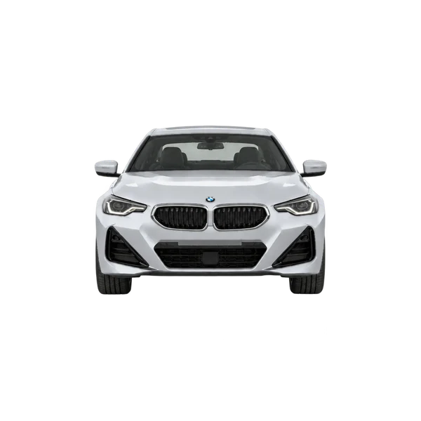 シルバーの2025 BMW 230i（正面ビュー）