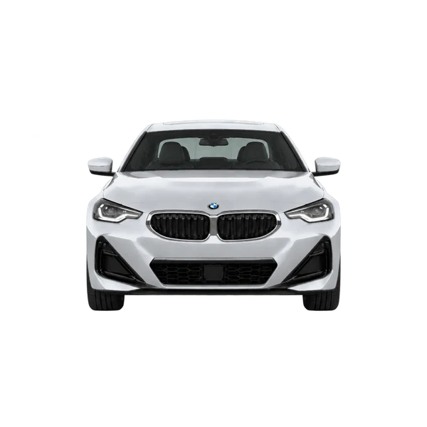 シルバーの2026 BMW 230i（正面ビュー）