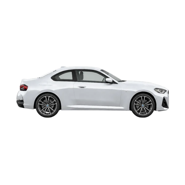 シルバーの2026 BMW 230i（側面（右向き）ビュー）