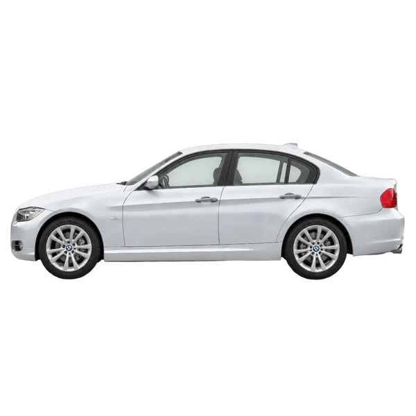 silver 2013 BMW 3 Reihe side (facing left) view