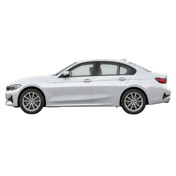 silver 2025 BMW 3-Serie side (facing left) view