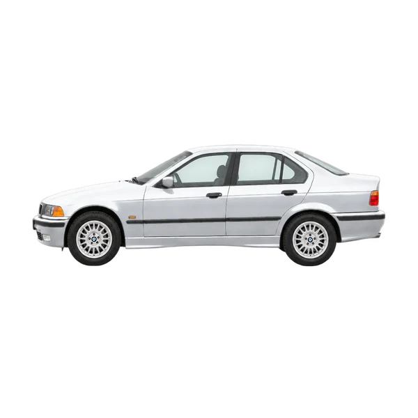 BMW 3 Series 1998 باللون فضي، منظر جانبي (متجه إلى اليسار)