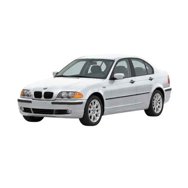 silver 1999 BMW 3 Series front three-quarter (facing left) view