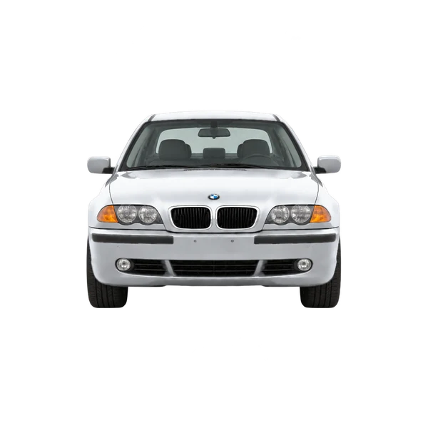 BMW 3 Series 1999 باللون فضي، منظر أمامي