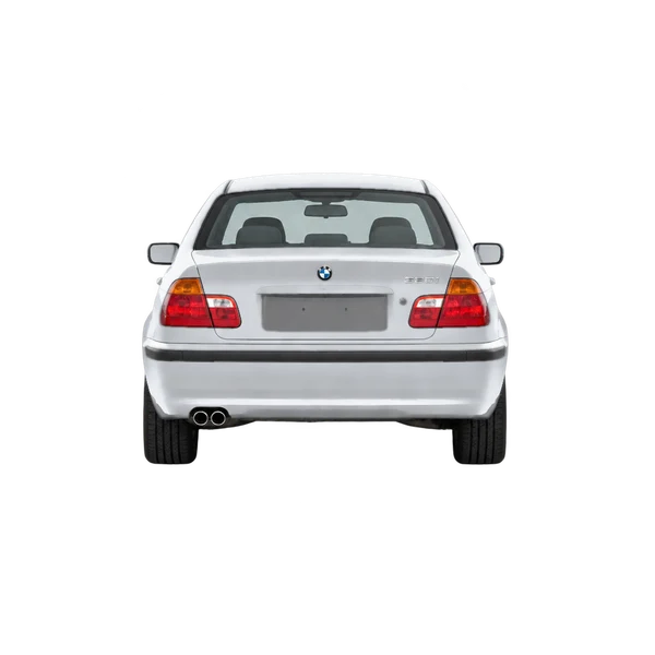 BMW 3 Series 1999 باللون فضي، منظر من الخلف