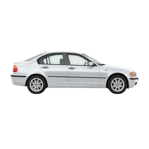 BMW 3 Series 1999 باللون فضي، منظر منظر جانبي (باتجاه اليمين)