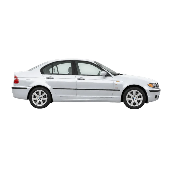 silver 2004 BMW 3 Series side (facing right) view
