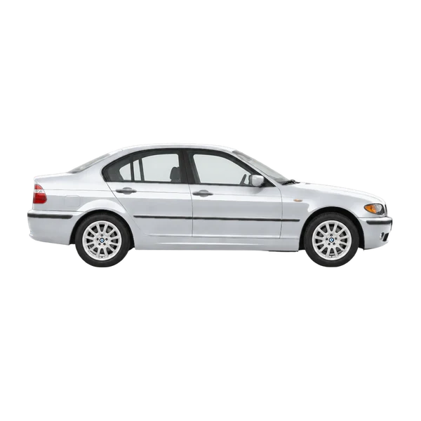 シルバーの2005 BMW 3 Series（側面（右向き）ビュー）