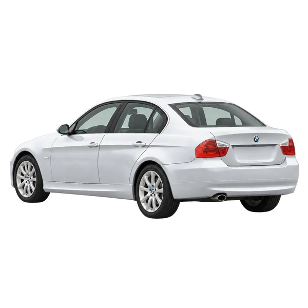 silver 2006 BMW 3 Series rear three-quarter (facing left) view