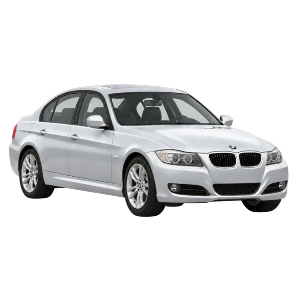silver 2012 BMW 3 Series front three-quarter (facing right) view