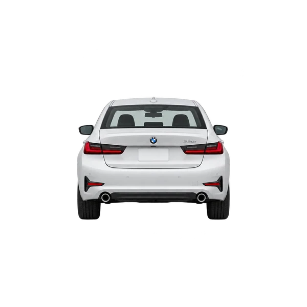 white 2019 BMW 3 Series rear view