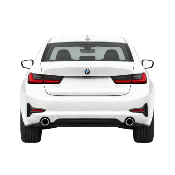 ホワイトの2020 BMW 3 Series(リアビュー)