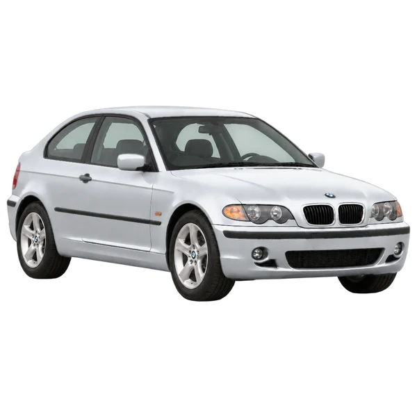 2000 BMW 318ti in Silber, Ansicht: Dreiviertelansicht vorne (nach rechts)