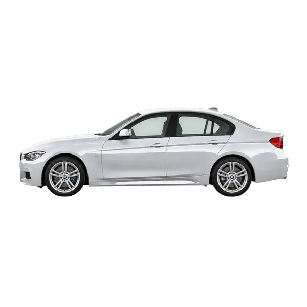 シルバーの2014 BMW 320D M Sport（側面（左向き）ビュー）