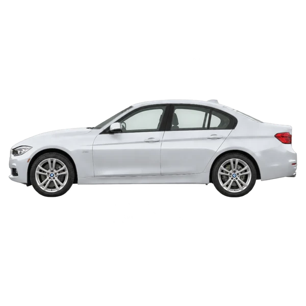 BMW 320D Xdrive 2019 prata, vista lateral (voltada para a esquerda)