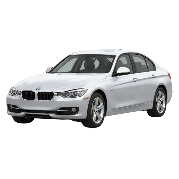 2014 BMW 320ED in Silber, Ansicht: Dreiviertelansicht vorne (nach links gerichtet)