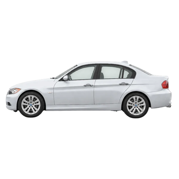 2007 BMW 320i in Silber, Ansicht: Seite (nach links gerichtet)