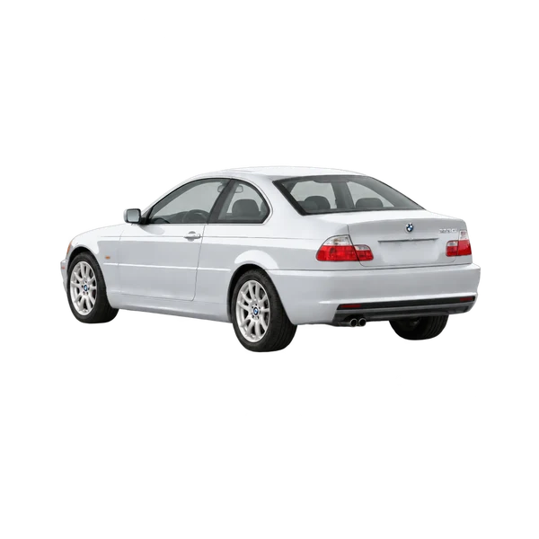 BMW 325Ci 2002 argent, vue trois-quarts arrière (orienté vers la gauche)