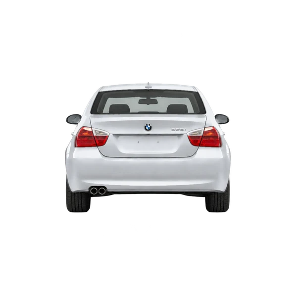 BMW 325i 2006 en plateado, vista trasera