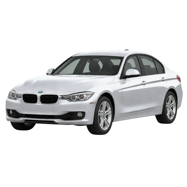 2014 BMW 328 in Silber, Ansicht: Dreiviertelansicht vorne (nach links gerichtet)