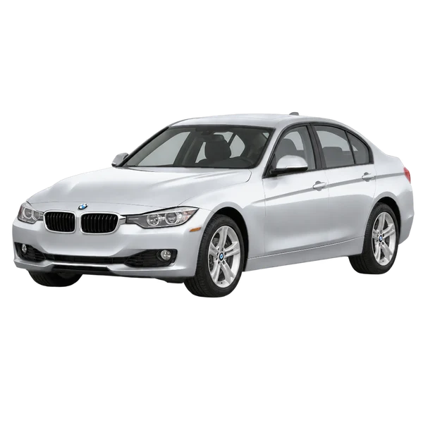 2014 BMW 328d in Silber, Ansicht: Dreiviertelansicht vorne (nach links gerichtet)