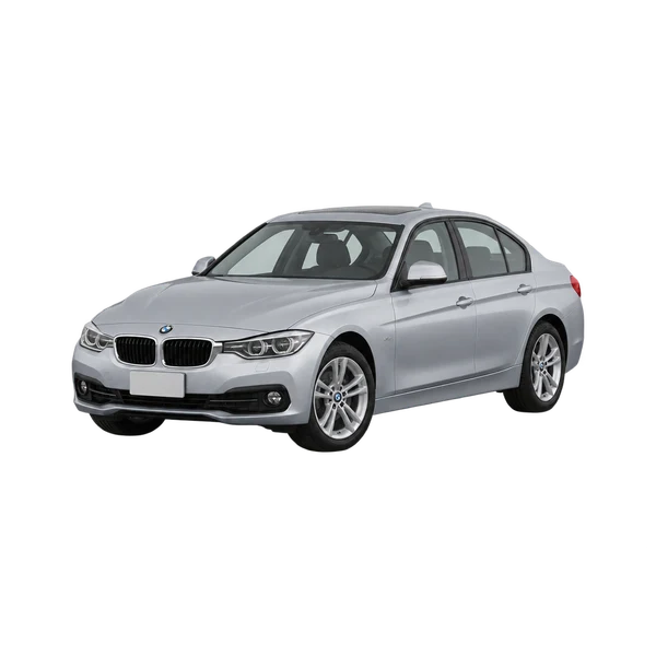 2016 BMW 328d in Silber, Ansicht: Dreiviertelansicht vorne (nach links gerichtet)