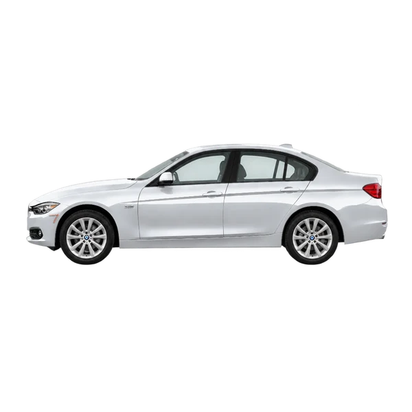 BMW 328i 2015 argent, vue côté (vers la gauche)