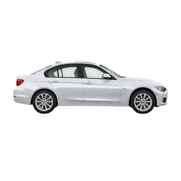 BMW 328i 2015 argent, vue profil (tourné vers la droite)