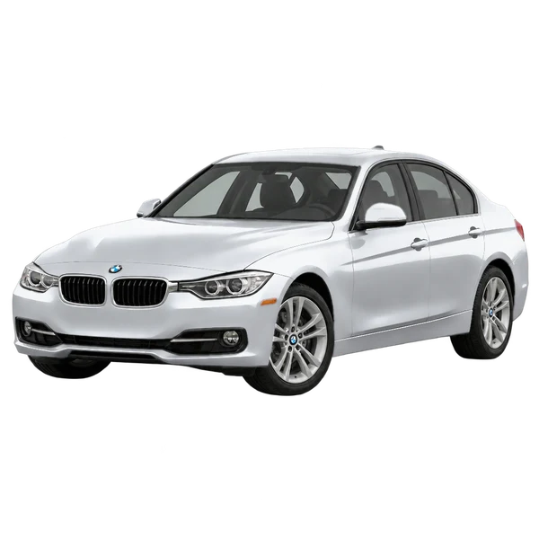 2014 BMW 330 in Silber, Ansicht: Dreiviertelansicht vorne (nach links gerichtet)