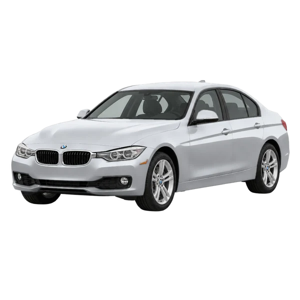 2015 BMW 330 in Silber, Ansicht: Dreiviertelansicht vorne (nach links gerichtet)