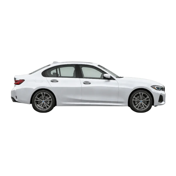 2024 BMW 330 in Silber, Ansicht: Seite (nach rechts gewandt)