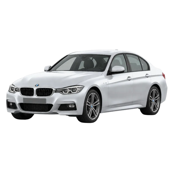 2019 BMW 330D in Silber, Ansicht: Dreiviertelansicht vorne (nach links gerichtet)