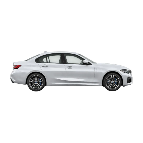 BMW 330E Xdrive 2022 argent, vue profil (tourné vers la droite)