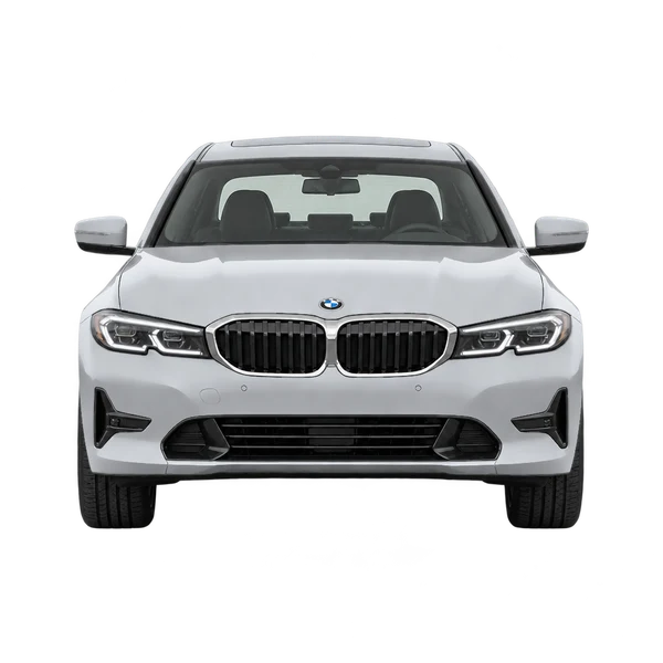2022 BMW 330e in Silber, Ansicht: Front