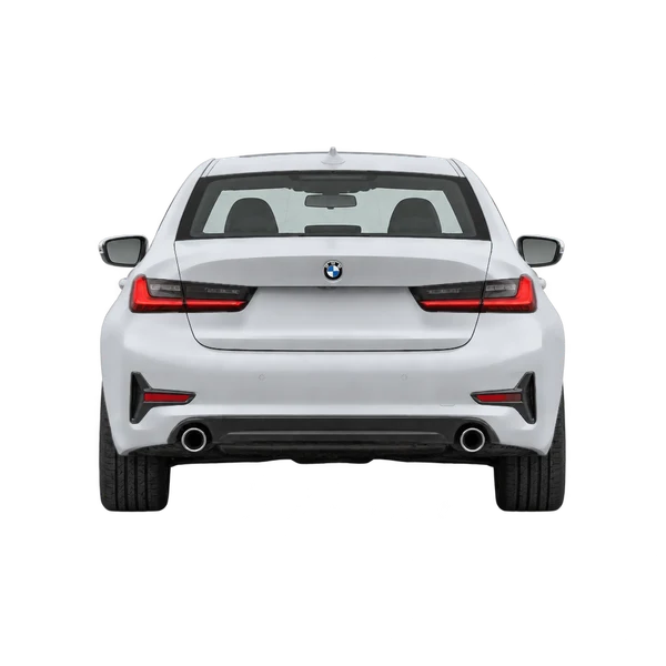 2022 BMW 330e in Silber, Ansicht: Heck