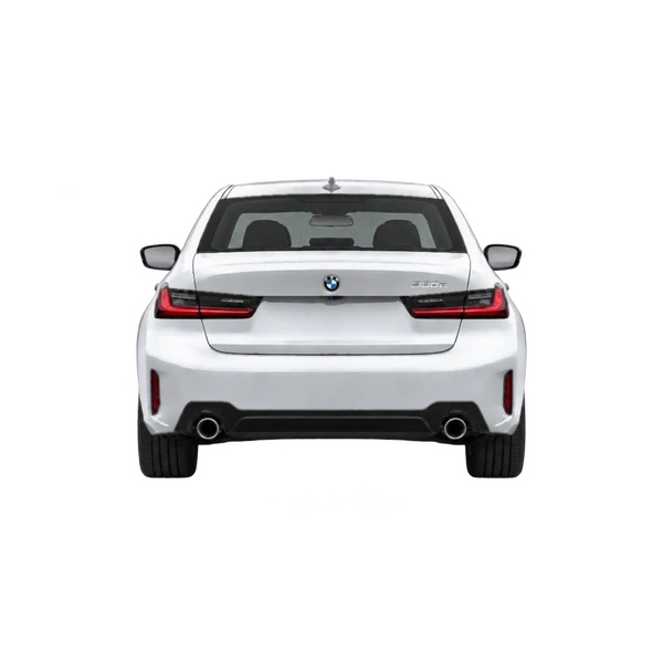 2024 BMW 330e in Silber, Ansicht: Heck