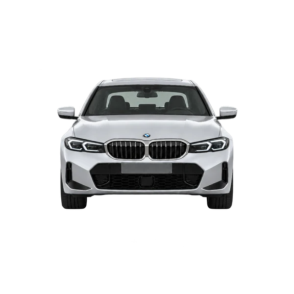 2025 BMW 330e in Silber, Ansicht: Front