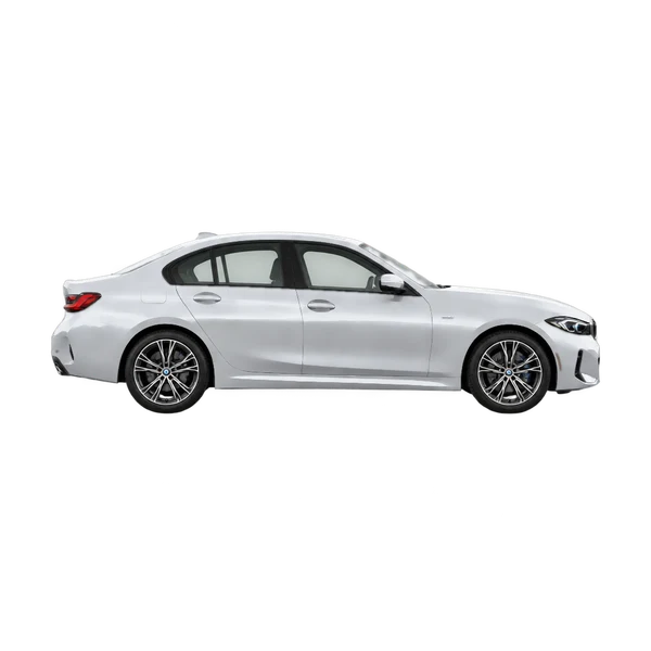 BMW 330I Xdrive 2026 argent, vue profil (tourné vers la droite)