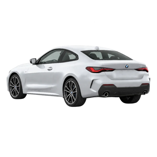 BMW 4 Series 2021 argent, vue trois-quarts arrière (orienté vers la gauche)