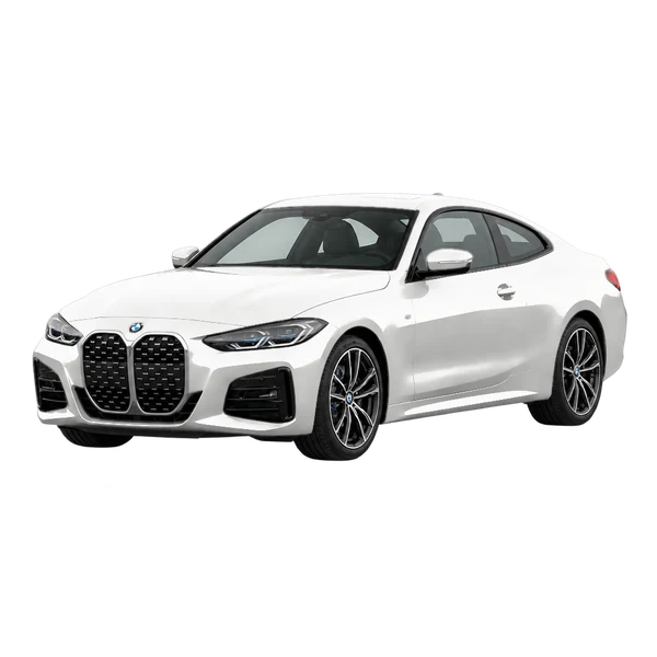 BMW 4 Series 2021 blanc, vue trois-quarts avant (orienté vers la gauche)