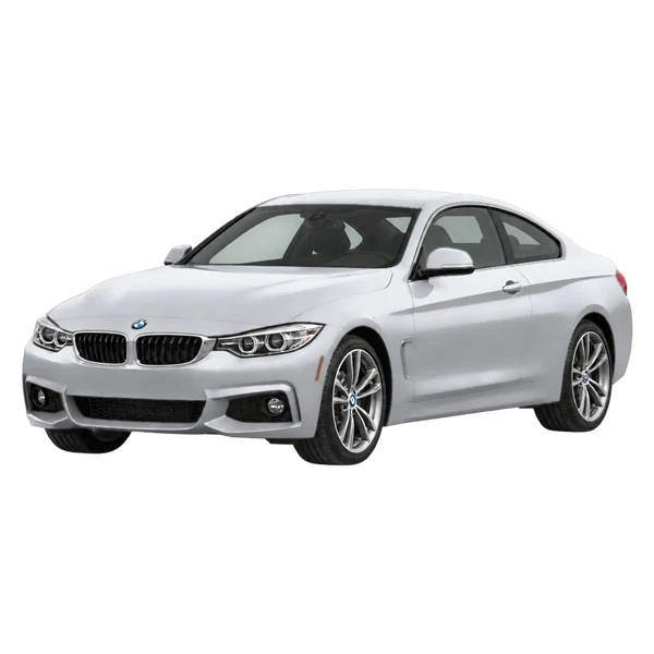 2017 BMW 430 in Silber, Ansicht: Dreiviertelansicht vorne (nach links gerichtet)