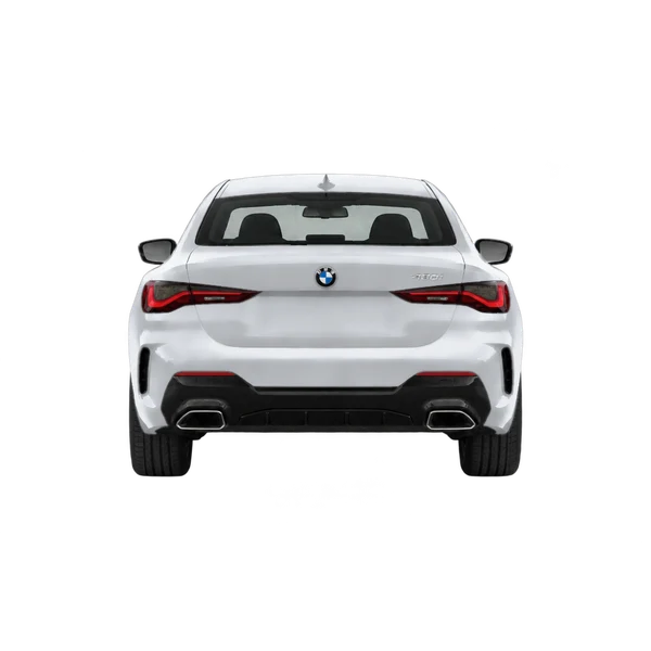 BMW 430i 2022 en plateado, vista trasera