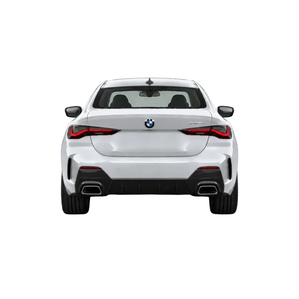 BMW 430i 2023 en plateado, vista trasera