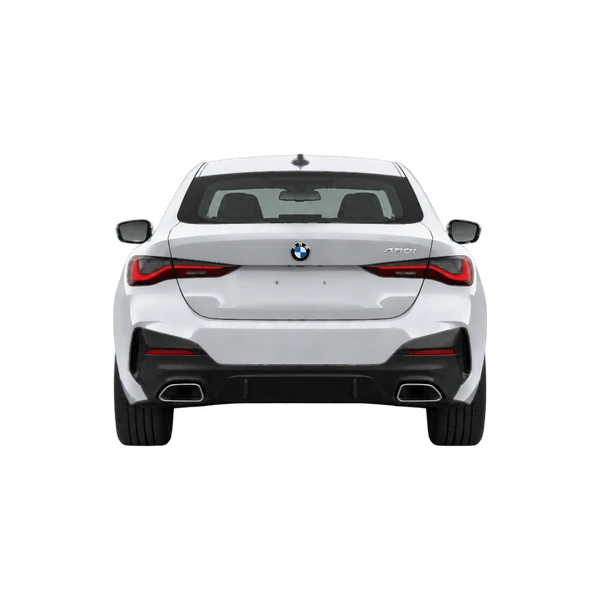 BMW 430i 2024 en plateado, vista trasera