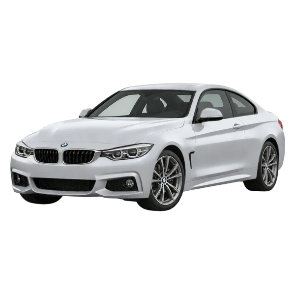 BMW 440i 2018 باللون فضي، منظر منظر أمامي بزاوية ثلاثة أرباع (متجه لليسار)