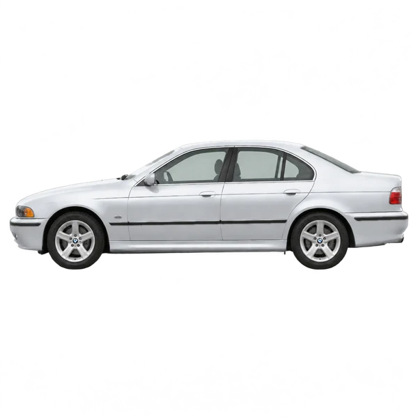 シルバーの2003 BMW 5 Series（側面（左向き）ビュー）