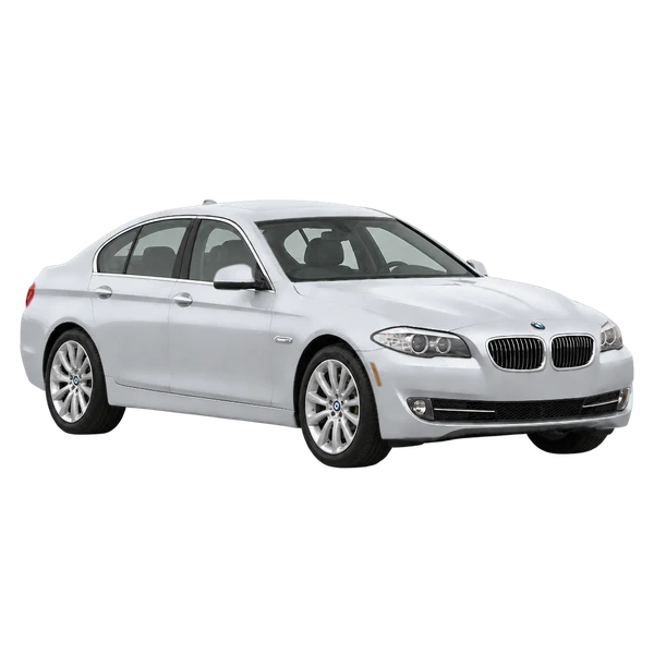 silver 2011 BMW 5 Series front three-quarter (facing right) view