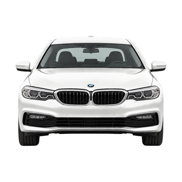 ホワイトの2017 BMW 5 Series（正面ビュー）