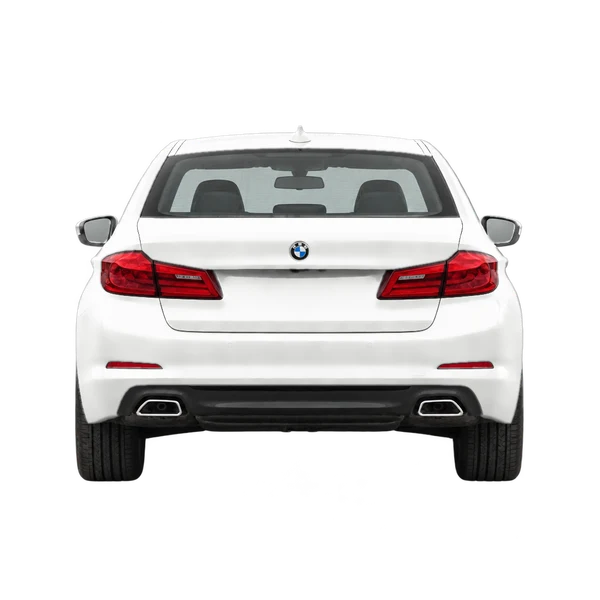2018 BMW 5 Series in weiß, Ansicht: Heck