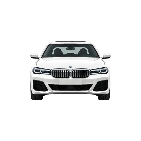 ホワイトの2021 BMW 5 Series（正面ビュー）